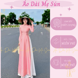 Áo Dài Vân Gỗ 2 Tà Đính Hạt Đủ Màu Trơn Áo Dài Trẻ Trung, Áo Dài Mẹ