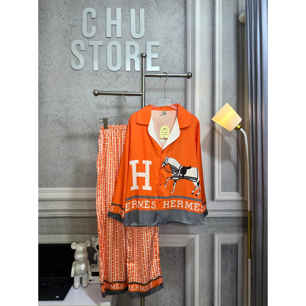 Bộ Lụa Mịn Mặc Nhà Nút Bọc  * Thiết Kế 2CE *