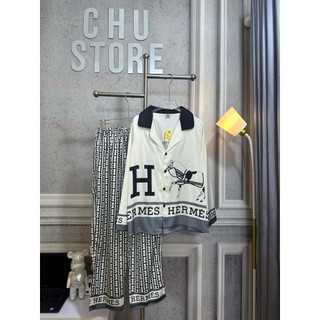 Bộ Lụa Mịn Mặc Nhà Nút Bọc  * Thiết Kế 2CE *
