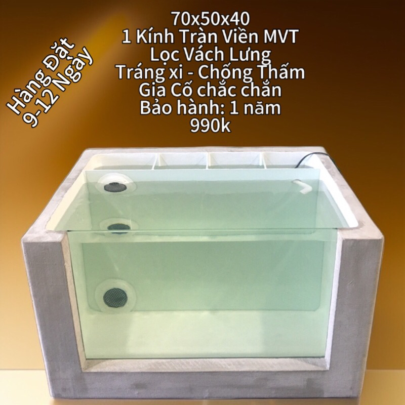 Thùng Xốp Gắn Kính. Thùng xốp ốp kính 70 có lọc. Thùng xốp ốp kính nuôi cá. Thích hợp nuôi cá hoặc c