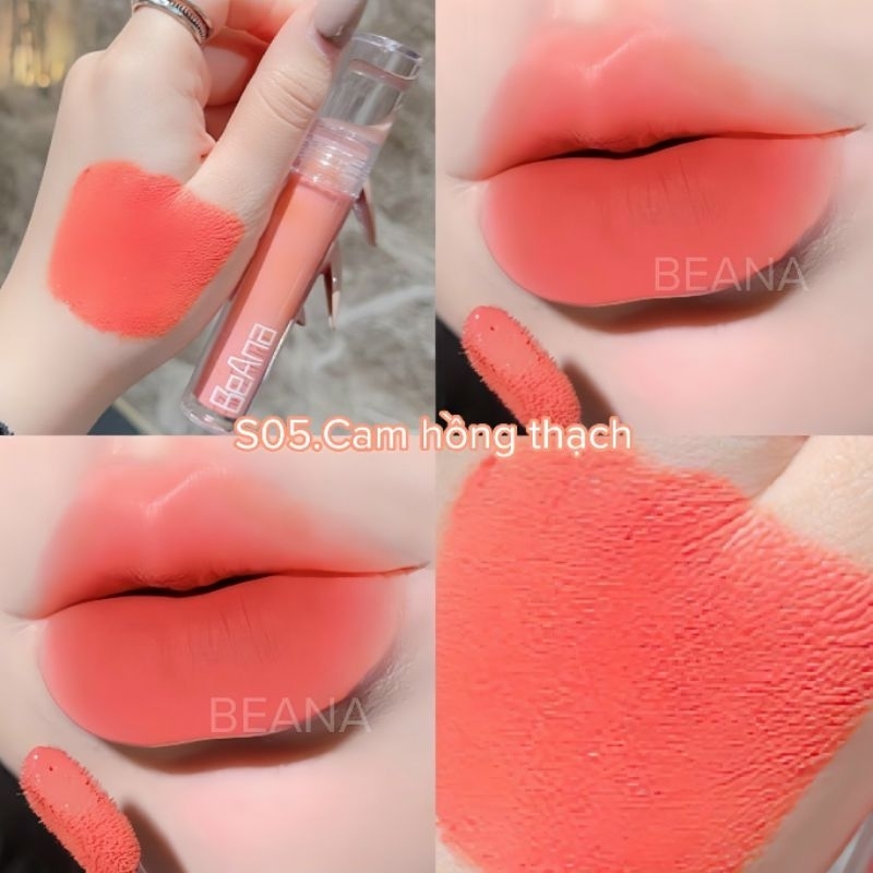 Son cam đào, son BeAna màu cam hồng đào, son cam hồng nude son lì mềm môi