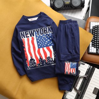Bộ dài tay bé trai BUBY KID FASHION BN002 chất liệu cotton cho bé size đại từ 23-57kg