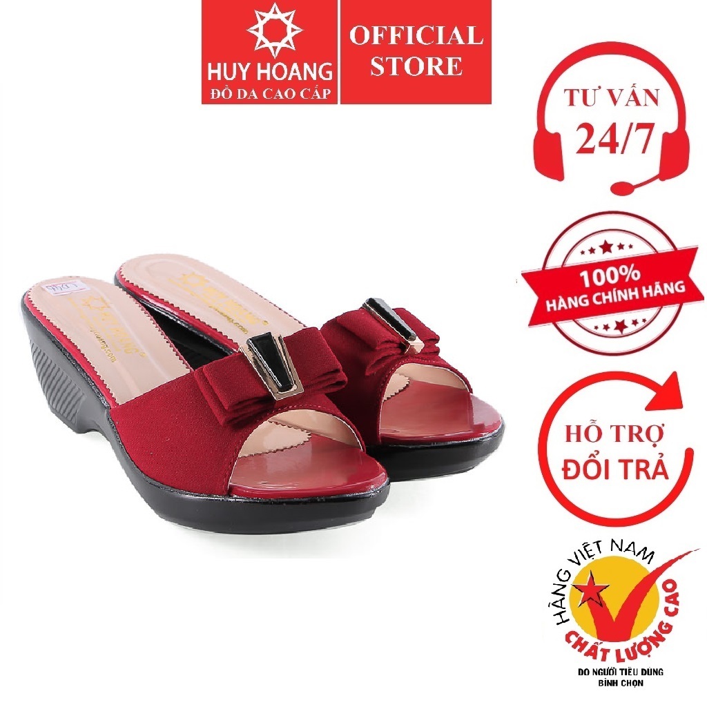 Dép nữ thời trang Huy Hoàng màu đỏ HP7929