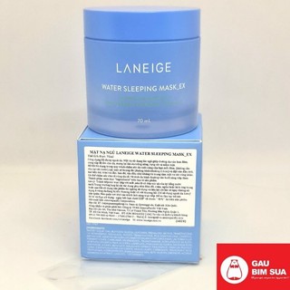 [Fullsize date2027]Mặt Nạ Ngủ Dưỡng Ẩm Da Phiên Bản Cải Tiến LANEIGE Water Sleeping Mask EX 70ml