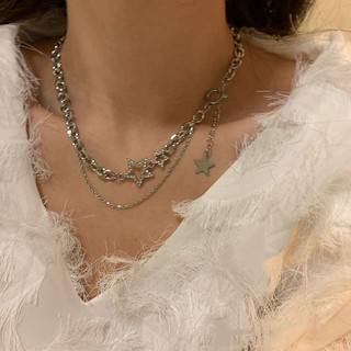vòng cổ đôi phong cách , set dây chuyền cặp hàn quốc