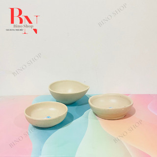 Chén Chấm Tròn Nhám Màu Nâu Nhiều Size Nhựa Melamine