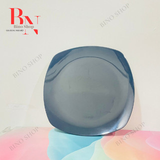 Dĩa Nhựa Vuông Đen Bóng Nhiều Size