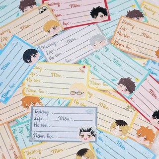 Nhãn vở anime haikyuu!!