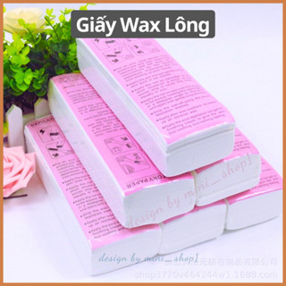  Giấy Wax Lông Chuyên Dụng Giấy Sáp Wax Lông Nhám 50-100 Tờ Dùng Để Wax Tẩy Lông Nách Tay Chân 