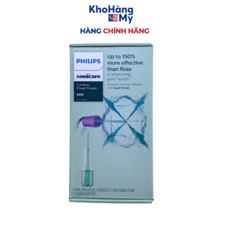Máy tăm nước không dây Philips Sonicare Power Flosser 3000 HX3806 - hàng Mỹ