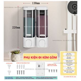  Hộp Đựng Dầu Gội Sữa Tắm Khách Sạn Gia Đình Dán Tường Bình Đựng Nước Rửa Chén Bình Đựng Nước Rửa Tay Nhập Khẩu Cao Cấp 