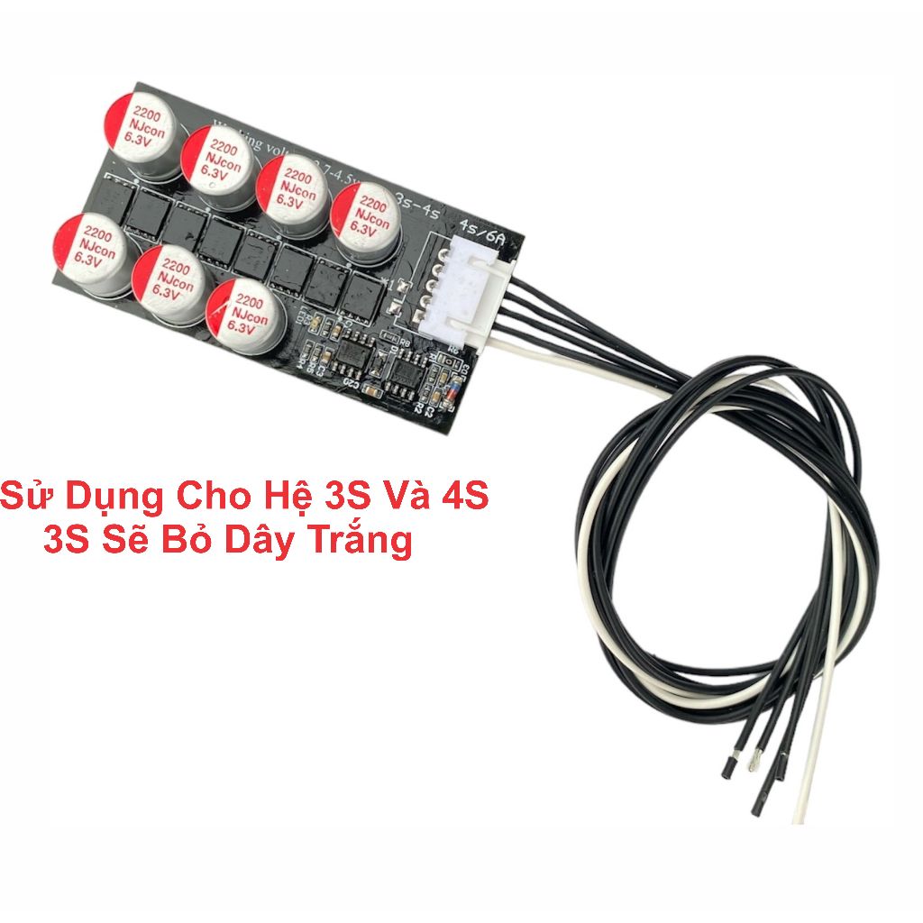 Mạch cân bằng pin Lithium, Lifepo4 3S / 4S 6A - Mạch cân bằng năng lượng Pin Lithium, Lifepo4 6A 3S 