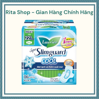 Băng vệ sinh laurier super slimguard cool siêu mỏng mát lạnh 1mm 22.5cm 16 miếng