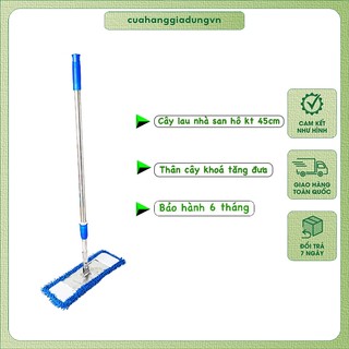 Cây lau nhà công nghiệp san hô 45cm sợi microfiber  , chổi lau nhà tự vắt 360 siêu sạch siêu thấm hút hiệu quả