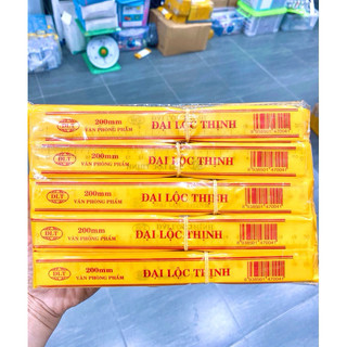 Thước kẻ nhựa trong 20cm đại lộc thịnh khắc sâu vặch số sắc nét