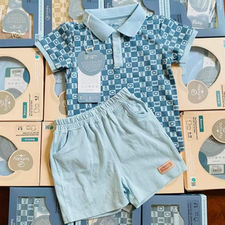 Bộ cộc tay polo màu trơn BUBABY