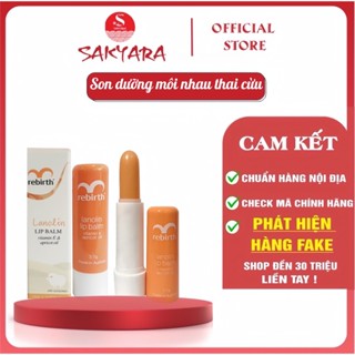 Son dưỡng ẩm nhau thai cừu Rebirth Lanolin Lip Balm with Vitamin E & Apricot Oil (3.7g) MẪU MỚI