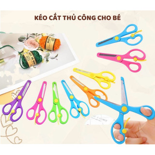 Kéo cắt giấy thủ công học sinh nhiều màu dễ thương