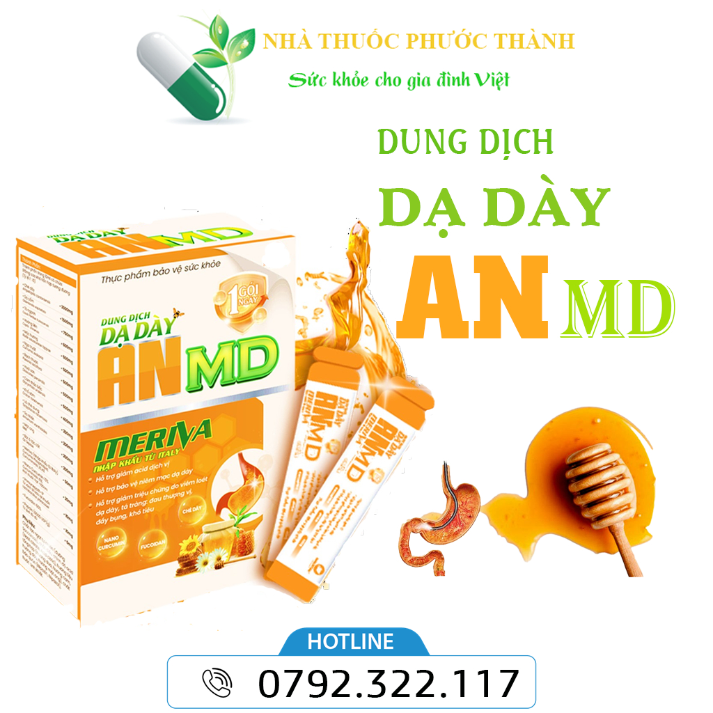 Dung Dịch Dạ Dày AN MD [Hộp 10 gói x 10ml]