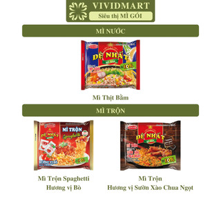[GÓI LẺ] - ACECOOK - Mì Đệ Nhất Mì Gia 3 vị: Thịt Bằm, Spaghetti vị Bò, Sườn Xào Chua Ngọt (82-98g/gói) - Mì Đệ Nhất gói
