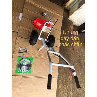 Khung máy cắt cỏ đẩy tay, ráp máy 2 thì hoặc 4 thì đều được
