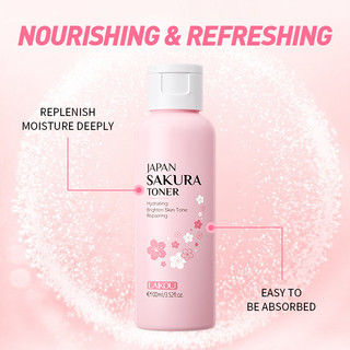 Toner Laikou Sakura 100ml - Dưỡng Ẩm, Làm Sáng Da Tự Nhiên, Cân Bằng Da, Se Khít Lỗ Chân Lông, Hương Hoa Nhẹ Nhàng