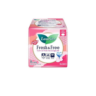 băng vệ sinh Laurier Fresh & Free dày cánh 8 miếng cho cảm giác dễ chịu và thoải cả ngày dài