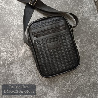  Túi đeo chéo LISANGO cao cấp TDC118.02 Da Đan sang trọng dây lụa dầy dặn móc khóa hợp kim. 