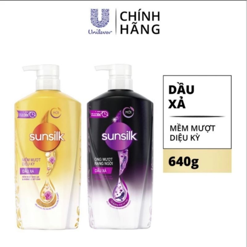 Dầu xả sunsilk mượt tóc 640g