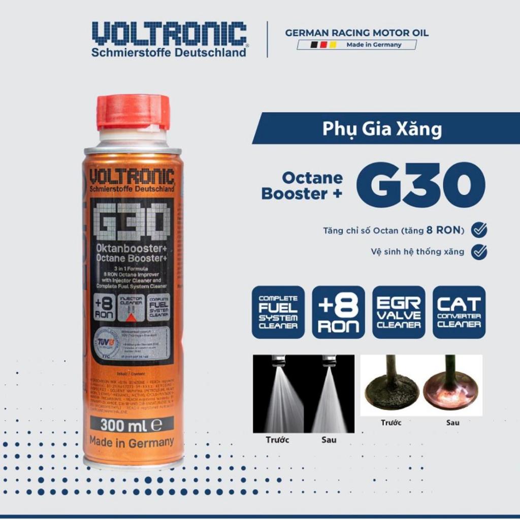 [Chiết lẻ] Phụ gia tăng chỉ số Octane Voltronic G30 Octane Booster 300ml, Phụ gia xăng tăng 8 RON, C