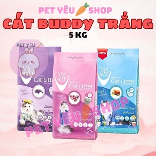 Cát buddy trắng ❤Freeship❤ hương vani lót chuồng thỏ bọ hamster mèo