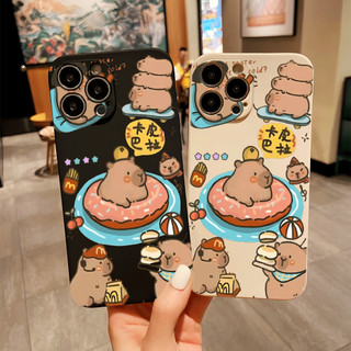  Ốp Lưng Iphone Cạnh Vuông Họa Tiết Capybara 39 Có Bảo Vệ Camera Cho IP 11 12 13 14 15 Pro Plus Promax Xsm  00039MF  