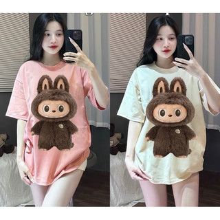 Áo phông cotton khô labubu mặc áo lông nổi hot hit