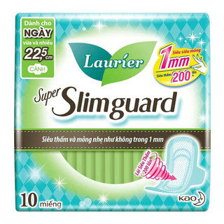 Băng vệ sinh laurier siêu mỏng 1mm 22.5cm 10 miếng