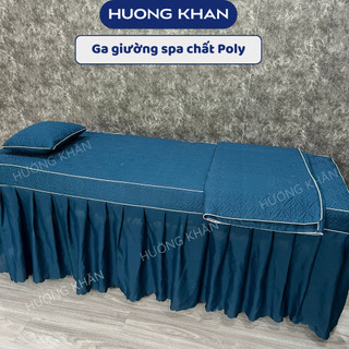 Ga giường spa, phun xăm, nail mi chất vải cotton poly trần bông