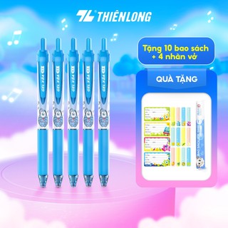 Bút Gel xóa được Thiên Long Mazzic TP-GELE003 ngòi 0.5mm mực xanh/tím/đen thân bút có họa tiết hoạt hình