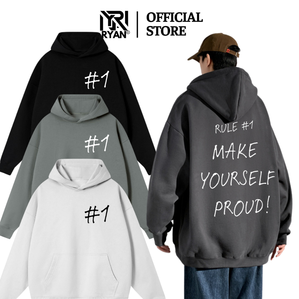 Áo Khoác Hoodie RYAN_MAKE YOUR SELF Local Brand Unisex Nỉ Ngoại Dày Dặn 350 GSM Ryan.store