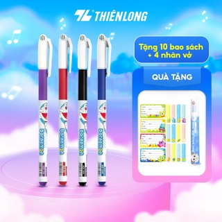 Combo 5  Bút Gel Thiên Long Doraemon GEL-012/DO ngòi 0.5mm mực xanh/đỏ/đen/tím thân bút in hình nhân vật Doraemon