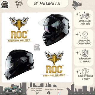 Mũ nón bảo hiểm fullface roc 08 có 2 kính .