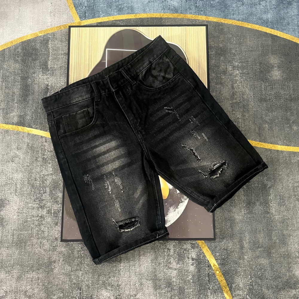 Quần Short Jean Nam rách nhẹ chất bò cotton quần lửng jean quần short nam NHIỀU MẪU ĐẸP QS237
