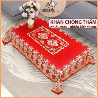 Khăn trải bàn tròn, khăn trải bàn chống thấm 3d cho bàn chữ nhật, vuông, tròn dễ lau chùi