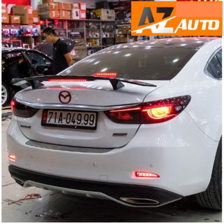 Đuôi gió thể thao có đèn cho Mazda 3, mazda 6.. (Hàng mộc chưa sơn)