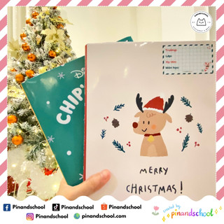 [LẺ] Giấy Bao Tập Chủ Đề Noel Dễ Thương - Giấy bóng dày chất lượng, hình in rõ nét tươi tắn | Pinandschool