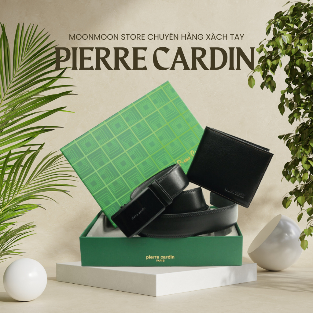 COMBO Bóp Dây Nịt Nam PIERRE CARDIN AUTH Nguyên Bộ Malaysia