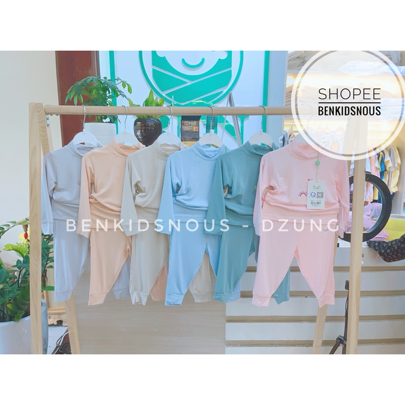 BARU BABY - Bộ giữ nhiệt cổ 3cm vải petit cho bé trai/bé gái