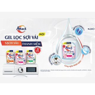 Nước giặt ATTACK đậm đặc thanh lọc chuyên sâu cho sợi vải hương anh đào-thiên nhiên trong lành-trái cây tươi mát 3.5kg