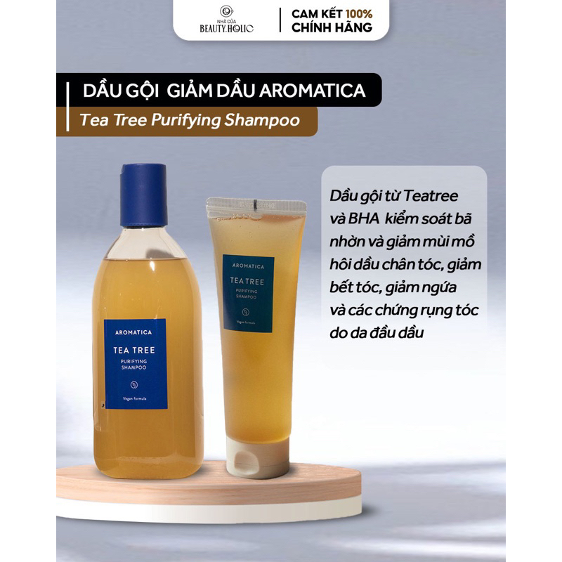 Dầu gội kiềm dầu AROMATICA TEA TREE PURIFYING SHAMPOO