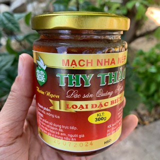 01 Hủ thủy tinh Mạch nha nếp Thy Thảo, ngọt thanh, mềm dẻo vị truyền thống 300g/hủ