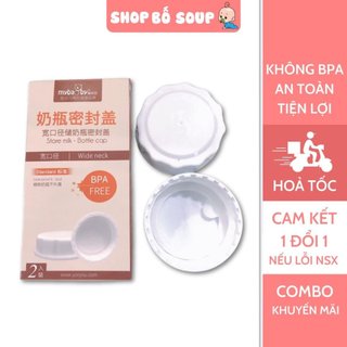 Set 2 Chiếc Nắp Đậy Bình Sữa Dùng Cho Bình Av Cổ Rộng Hãng MyBaby