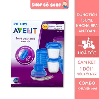 Cốc Trữ Sữa Avent 180ml Chính Hãng Shop Bố Soup